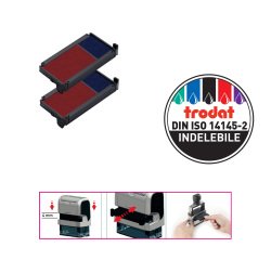 Tamponi 6/4912-2 - blu/rosso - Trodat - Blister 2 pezzi