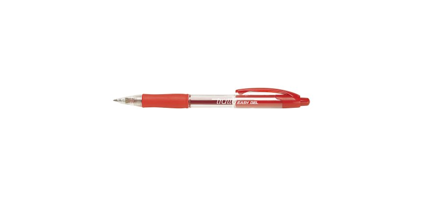 Penna a sfera a scatto Easy gel - tratto 0,5mm - rosso - Tratto