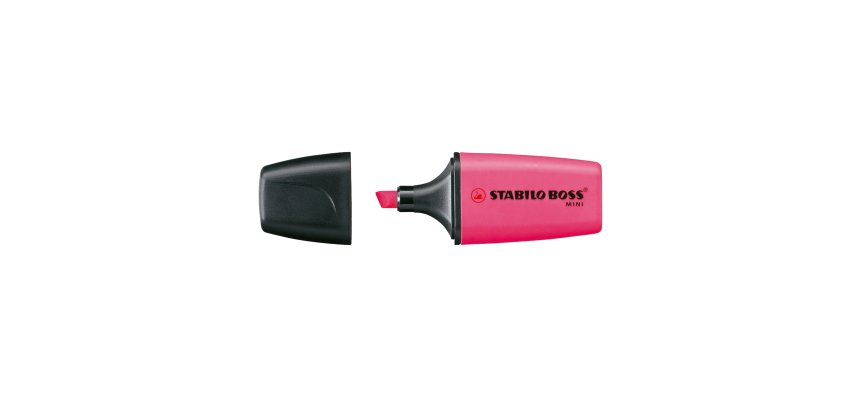 Evidenziatore Boss Mini - punta a scalpello -  tratto 2 - 5 mm - rosa 56 - Stabilo