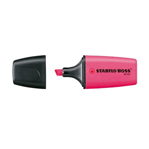 Evidenziatore Boss Mini - punta a scalpello -  tratto 2 - 5 mm - rosa 56 - Stabilo