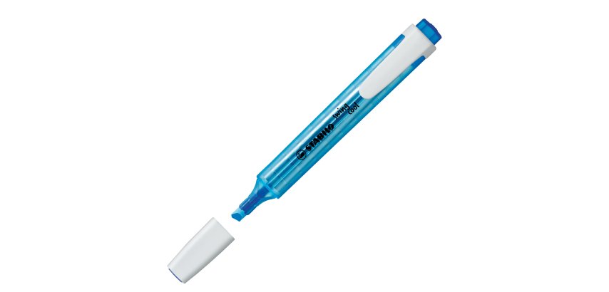 Evidenziatore Swing Cool - punta a scalpello - tratto 1 - 4 mm - azzurro - Stabilo