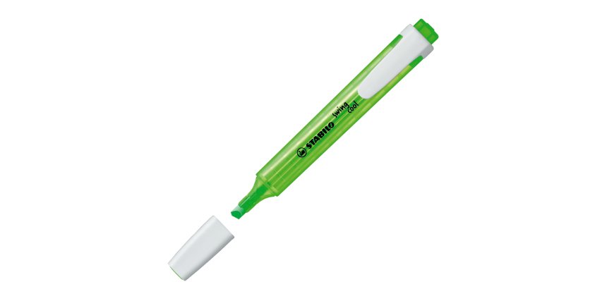 Evidenziatore Swing Cool - punta a scalpello - tratto 1 - 4 mm - verde - Stabilo
