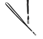 Cordoncino per portabadge - 49 x 1 cm - nero - Lebez - conf. 100 pezzi