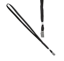 Cordoncino per portabadge - 49 x 1 cm - nero - Lebez - conf. 100 pezzi
