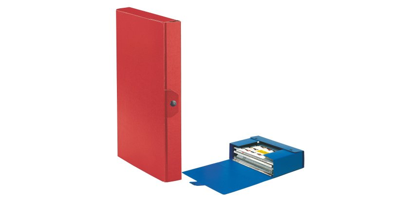 Scatola progetto Eurobox - dorso 4 cm - 25 x 35 cm - rosso - Esselte