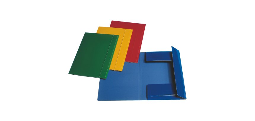 Cartella 3 lembi con elastico - A4 - dorso 0,3 cm - cartoncino plastificato - blu - Esselte
