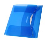 Cartella 3 lembi con elastico Swing - A4 - dorso 2 cm - PP- blu - Fellowes