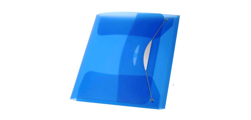 Cartella 3 lembi con elastico Swing - A4 - dorso 2 cm - PP- blu - Fellowes