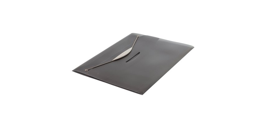 Cartella 3 lembi con elastico Swing - A4 - dorso 2 cm - PP- trasparente grigio - Fellowes