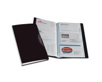 Portabiglietti da visita Office Suites - 120 tasche - con custodia - 11,4x19,2 cm - nero - Fellowes