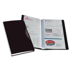 Portabiglietti da visita Office Suites - 120 tasche - con custodia - 11,4x19,2 cm - nero - Fellowes