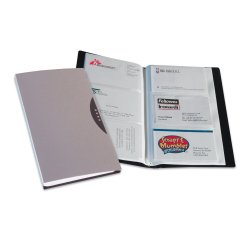 Portabiglietti da visita Office Suites - 240 tasche - con custodia - 11,4x19,2 cm - silver - Fellowes