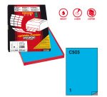 Etichette adesive C/503 - in carta - permanenti - 210 x 297 mm - 1 et/fg - 100 fogli - blu - Markin