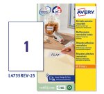 Avery Removable Labels, 210 x 297 mm