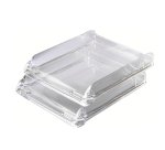 Vaschetta portacorrispondenza Nimbus - 26,8 x 5,5 x 33 cm - cristallo trasparente - Rexel