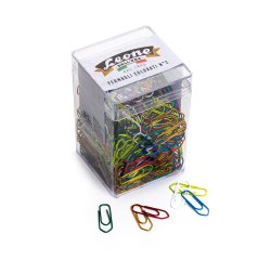Fermagli metallizzati - n. 2 - 2,6 cm - colori assortiti - Leone - conf. 500 pezzi