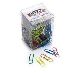 Fermagli metallizzati - n. 4 - 3,2 cm - colori assortiti - Leone - conf. 250 pezzi