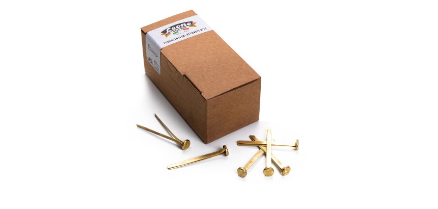 Fermacampioni ottonati - n. 12 - 7 cm - Leone - conf. 100 pezzi