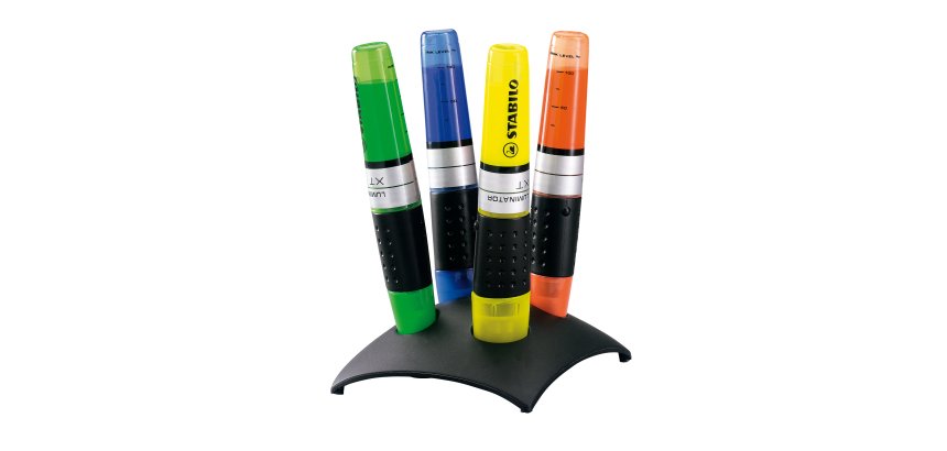 Evidenziatore Stabilo Luminator - punta a scalpello - tratto 2,0-5,0mm - set 4 colori - Stabilo
