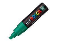 Marcatore a base d'acqua Uni Posca PC8K - punta large a scalpello 8,0mm - verde  - Uni Mitsubishi