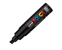 Marcatore a base d'acqua Uni Posca PC8K - punta large a scalpello 8,0mm - nero  - Uni Mitsubishi