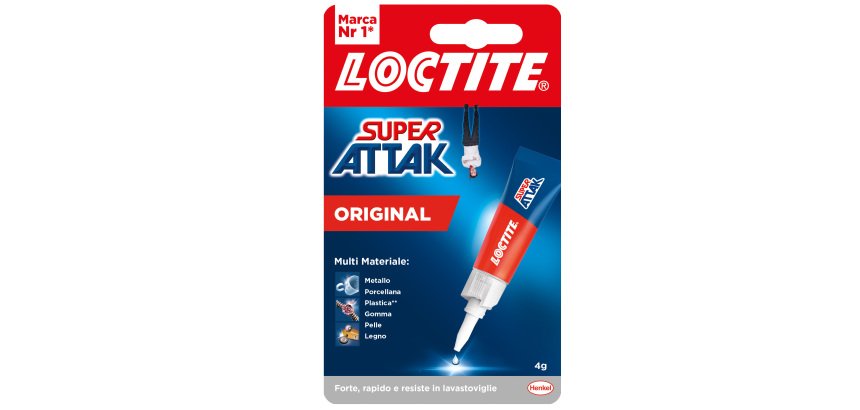 Colla Super Attak Original - 4 gr - trasparente - Loctite