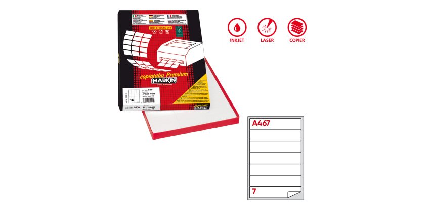 Markin 210A467 self-adhesive label White 700 pc(s)