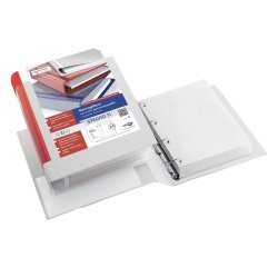 Raccoglitore personalizzabile Stelvio TI - 4 anelli a D 30 mm - dorso 4 cm - 22x30 cm - rosso - Sei Rota
