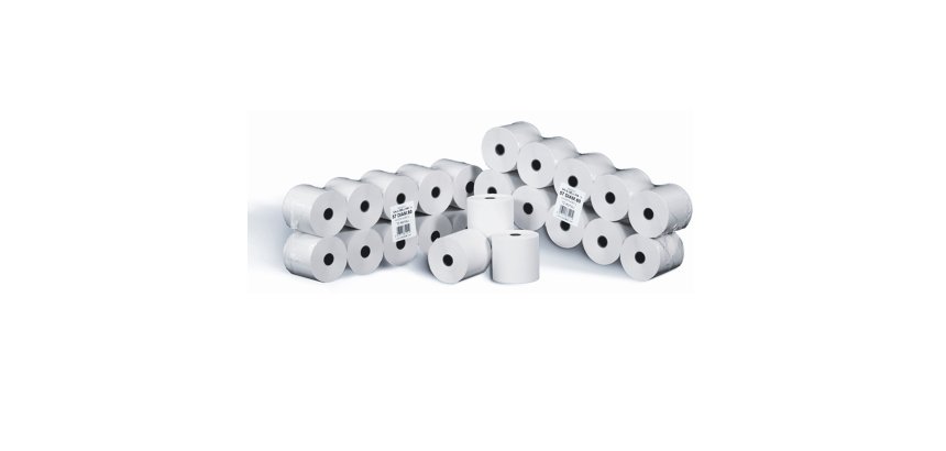 Rotolo per calcolatrici - cellulosa - 58 mm x 28 mt - diametro esterno 58 mm - 55 gr - anima 12 mm - Rotomar - blister 10 pezzi