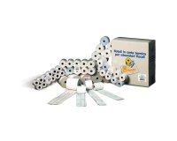 Rotolo per POS e carte di credito - carta chimica a 2 copie - 57 mm x 20 mt - diametro esterno 55 mm - anima 12 mm - Rotomar - blister 10 pezzi
