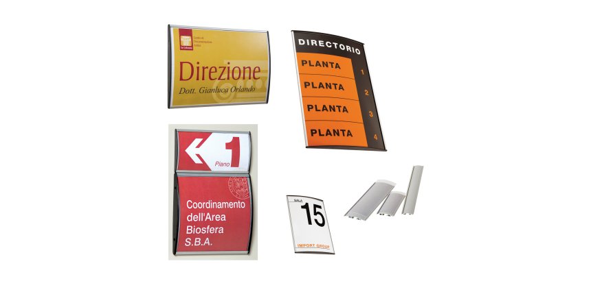 Targa da parete Arkos - 15 x 21 cm - profilo silver - Studio T