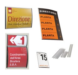 Targa da parete Arkos - 21 x 30 cm - profilo silver - Studio T