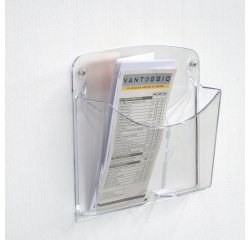 Portariviste da parete Ice - 2 tasche 1/3 A4 - Tecnostyl - set 2 pezzi