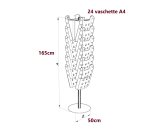 Portariviste girevole da terra Carousel Stacker - 24 vaschette A4 - Tecnostyl