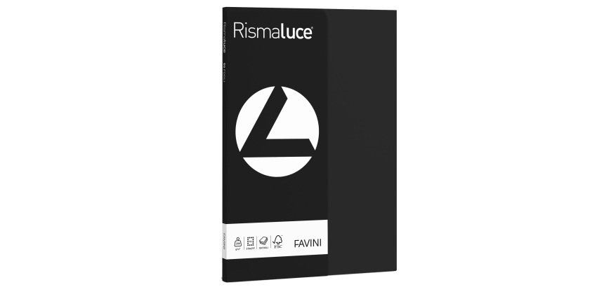 Carta Rismaluce Small - A4 - 200 gr - nero 63 - Favini - conf. 50 fogli