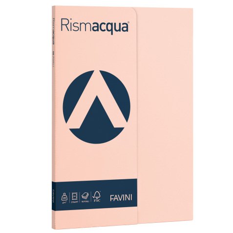 Carta Rismacqua Small - A4 - 200 gr - salmone 05 - Favini - conf. 50 fogli