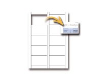 Biglietti da visita - 85 x 54 mm - 250 gr - microperforati - bianco - Decadry - conf. 12 fogli da 10 biglietti