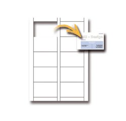 Biglietti da visita - 85 x 54 mm - 250 gr - microperforati - bianco - Decadry - conf. 12 fogli da 10 biglietti