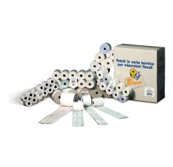 Rotolo per calcolatrici - carta in pura cellulosa - 57 mm x 35 mt - diametro esterno 60 mm - 60 gr - anima 12 mm - Rotomar - blister 10 pezzi