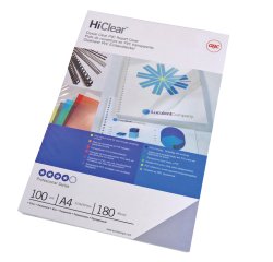 Copertine Hi-Clear - A4 - 200 micron - neutro trasparente - GBC - scatola 100 pezzi