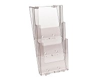 Portadepliant da parete triplo - 3 tasche A4 - trasparente - Studio T