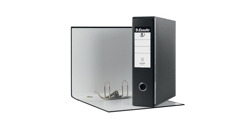 Registratore Eurofile G53 - dorso 8 cm - commerciale 23 x 30 cm - nero - Esselte
