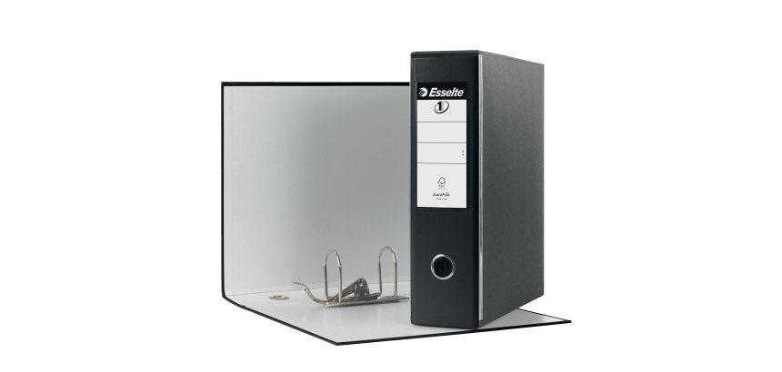 Registratore Eurofile G53 - dorso 8 cm - commerciale 23 x 30 cm - nero - Esselte