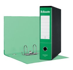 Registratore Essentials G75 - dorso 8 cm - protocollo 23 x 33 cm - verde - Esselte