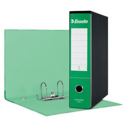 Registratore Essentials G75 - dorso 8 cm - protocollo 23x33 cm - verde - Esselte