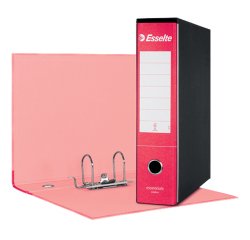 Registratore Essentials G75 - dorso 8 cm - protocollo 23 x 33 cm - rosso - Esselte