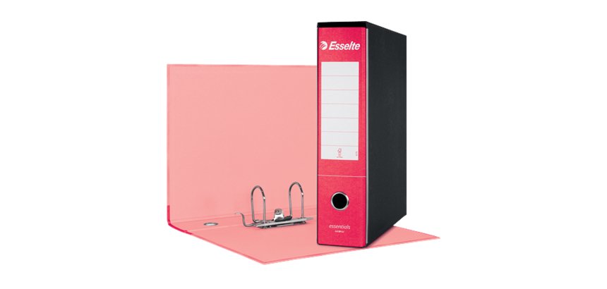 Registratore Essentials G75 - dorso 8 cm - protocollo 23 x 33 cm - rosso - Esselte