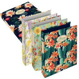 Raccoglitore Nature Flowers - A4 - 27x32cm - 4anelli - dorso 4cm - Pigna