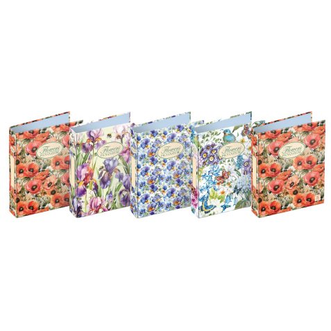 Raccoglitore Nature Flowers - A4 - 27x32cm - 4anelli - dorso 4cm - Pigna