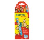 Supermatitoni - diametro mina 7 mm - lavabili - colori assortiti - con temperino - Giotto - astuccio 6 pezzi